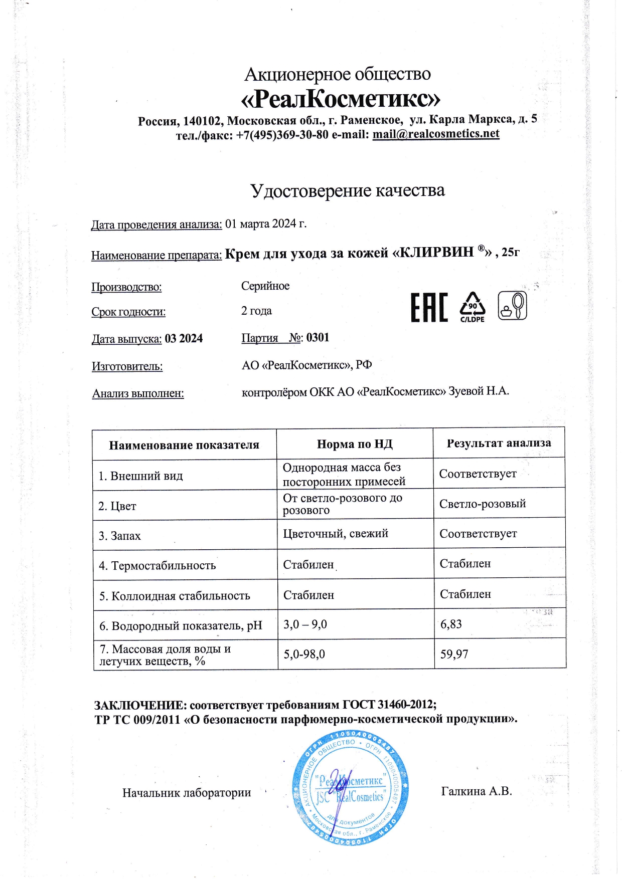 Паспорт №0320240301
